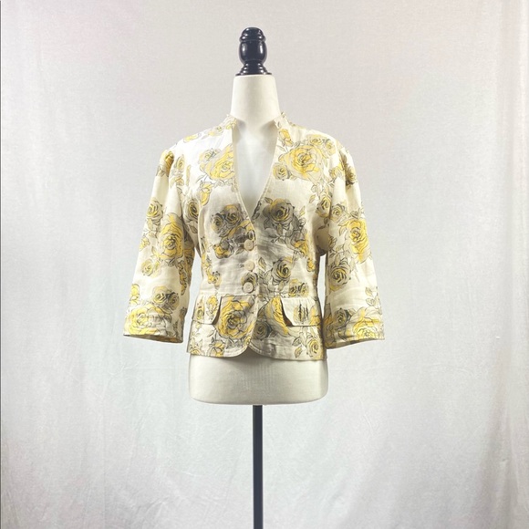 RW&CO. White, Yellow, and Grey Blazer Jacket - Picture 1 of 4